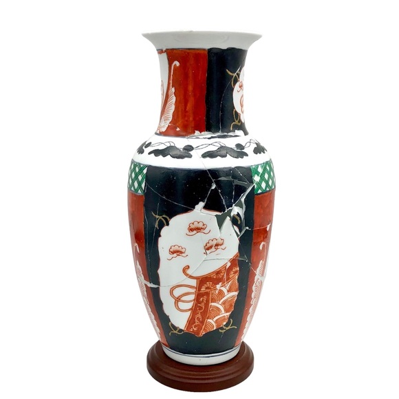 Kintsugi Vase Imari Victorian Style Gold Crack Personal Growth Gift Coming Soon! - Picture 2 of 12